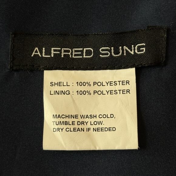 Alfred Sung dress D811s off the shoulder draped wrap satin maxi blue size 2 - Picture 5 of 7